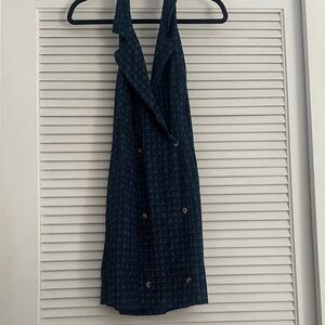 Free People Navy Blue Backless Dress